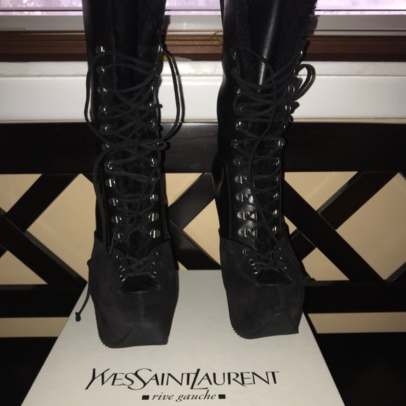 yves saint laurent platform boots